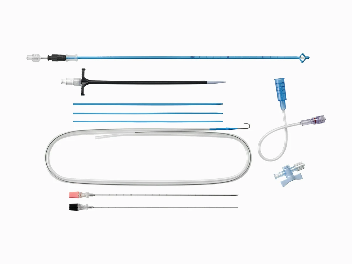 Set de nefrostomía percutánea Kolibri de Coloplast con catéter Malecot